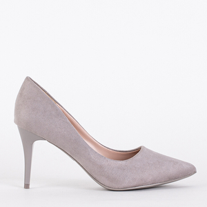 Grey eco-suede stiletto pumps Renesa - Footwear