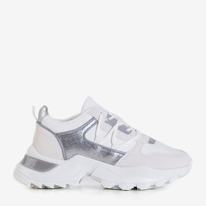 Ifinita women's white and silver sports shoes - Footwear