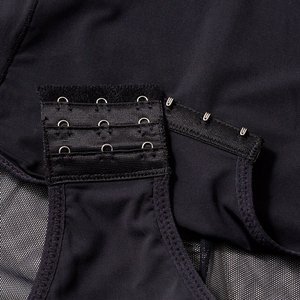 Ladies 'black bodysuit with transparent insert - Underwear