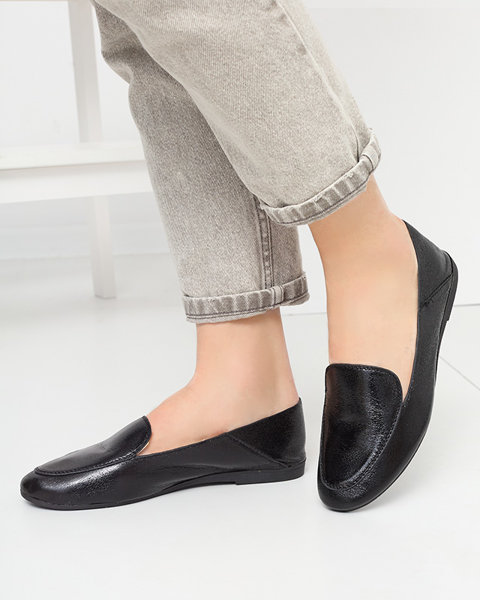 Ladies' black shiny loafers Riref - Shoes