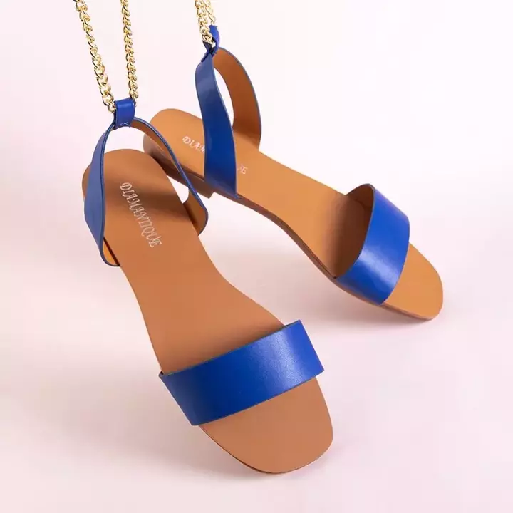 Ladies 'cobalt sandals with chain Izdylea - Footwear