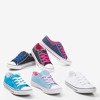Light blue sneakers with pink laces Fips - Footwear