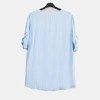 Light blue women&#39;s tunic with print and inscriptions - Blouses 1