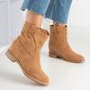 Light brown boots a'la cowboy boots on an indoor wedge Jelluma - Footwear