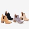 Light brown women's ankle boots with Cintura cut-outs - Footwear