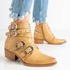 Light brown women's boots with rhinestones Laurentiae-Footwear