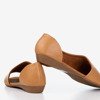 Light brown women's sandals on a low wedge Irynisa - Footwear