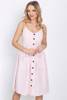 Light pink buttoned dress with buttons - Clothing 1