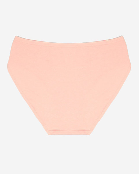 Light pink women's cotton panties with embroidered feet - Underwear