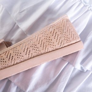 Light pink women's slip - on with a bow Azaria - Shoes