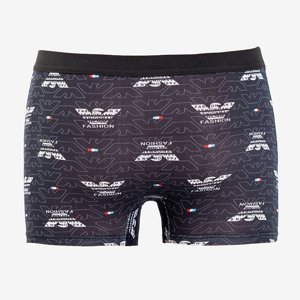 Men's black patterned boxer shorts - Underwear