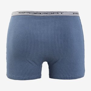 Men's blue checkered boxer shorts - Underwear