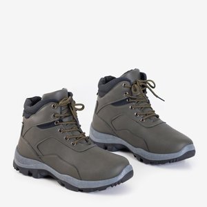 Men's insulated trekkers in khaki color Hurag - Footwear