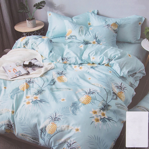 Mint linen 200x220 pineapple 3-piece set - Bed linen