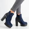 Navy blue boots on a higher post Chofa - Footwear