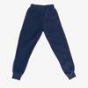 Navy blue boys' insulated sweatpants with inscriptions - Trousers