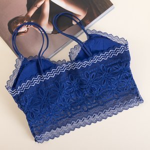 Navy blue lace bralette bra - Underwear