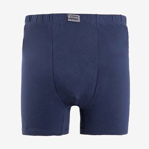 Navy blue men's cotton boxer shorts PLUS SIZE- Underwear