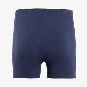 Navy blue men's cotton boxer shorts PLUS SIZE- Underwear