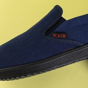 Navy blue men's sports shoes slip on Fenrir - Footwear