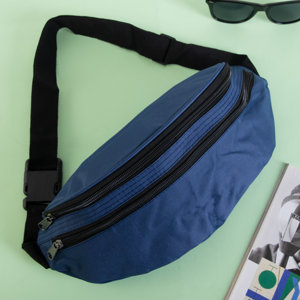 Navy blue unisex sports kidney - Handbag