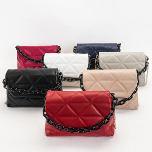 Navy blue women's quilted bag - Accessories