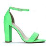 Neon green sandals on the Noemi post - Footwear