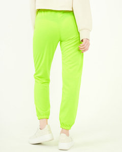 Neon yellow women's sweatpants - Clothing