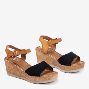 OUTLET Black Erios wedge sandals - Shoes