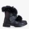 OUTLET Black children's snow boots with fur Eniki - Footwear