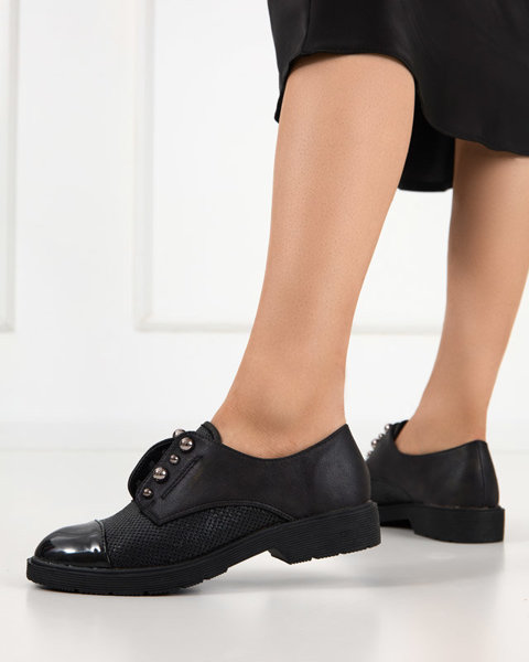 OUTLET Black eco-leather women's shoes Sudi- Footwear