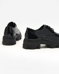 OUTLET Black lacquered women's shoes Binotsi - Footwear