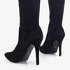 OUTLET Black women's boots on a stiletto Fumiko - Footwear