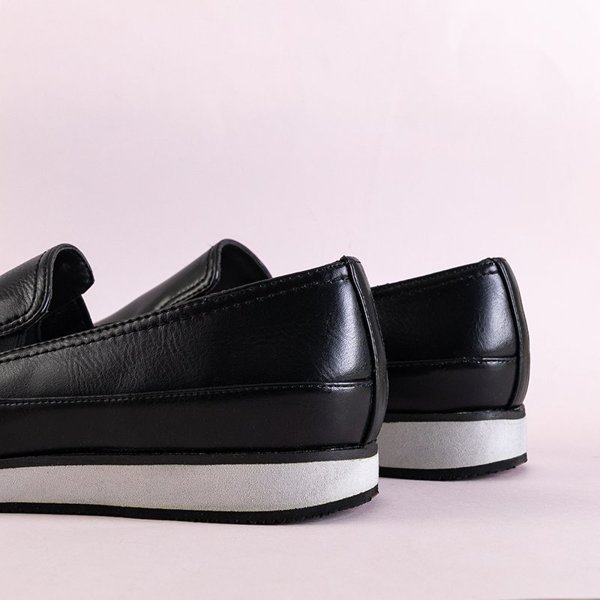 OUTLET Black women's eco-leather low shoes slip on Melarda - Footwear