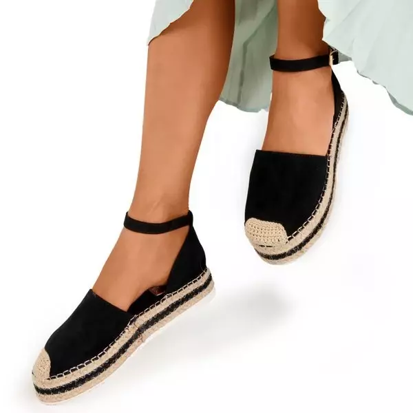 OUTLET Black women's sandals on the Mora platform - Footwear