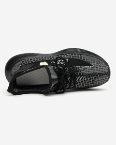 OUTLET Black women's slip-on athletic shoes with lacing Arinada - Footwear