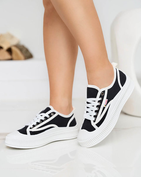 OUTLET Black women's sneakers Scola-Shoes