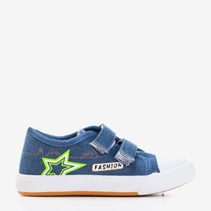 OUTLET Blue boys' sneakers with Fielemi decorations - Footwear