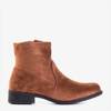 OUTLET Brown low-heeled boots Gemina - Shoes