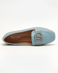 OUTLET Eco-leather loafers in blue Amida - Footwear