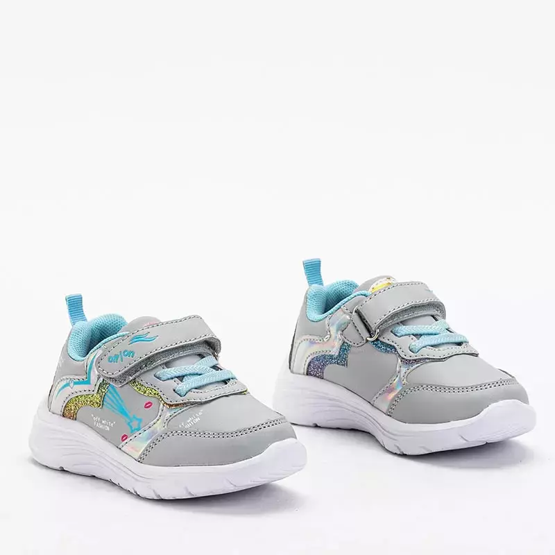 OUTLET Girls' sports shoes light gray with print As- Shoes
