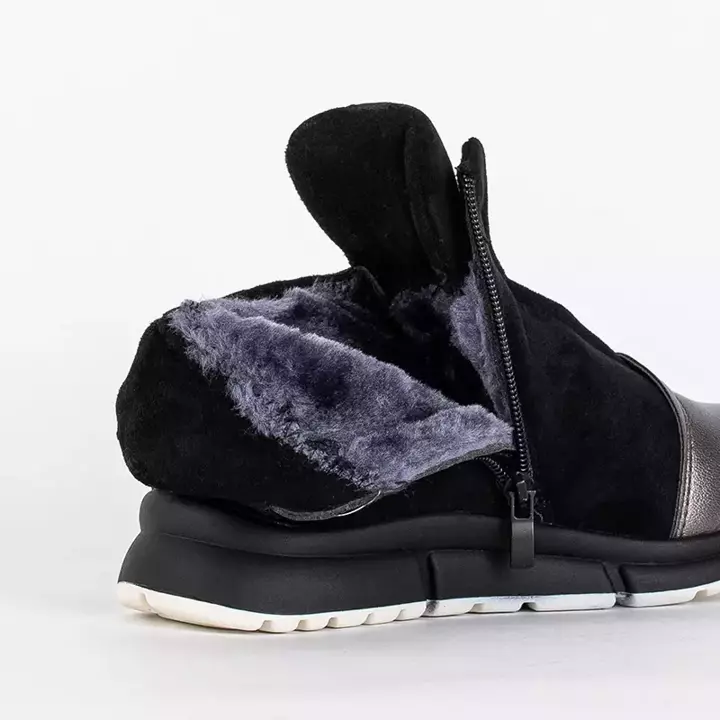 OUTLET Graphite black children's boots Speronti - Footwear