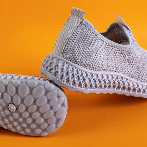OUTLET Light gray slip on sports shoes Nandina - Footwear