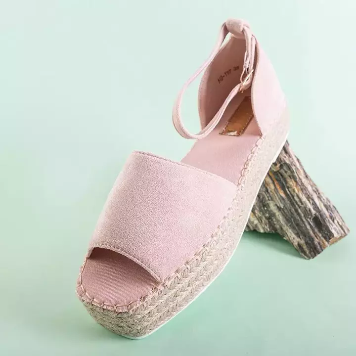 OUTLET Light pink women's Dalila platform sandals - Footwear