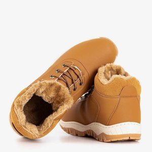 OUTLET Men's brown insulated boots Slavkos - Footwear