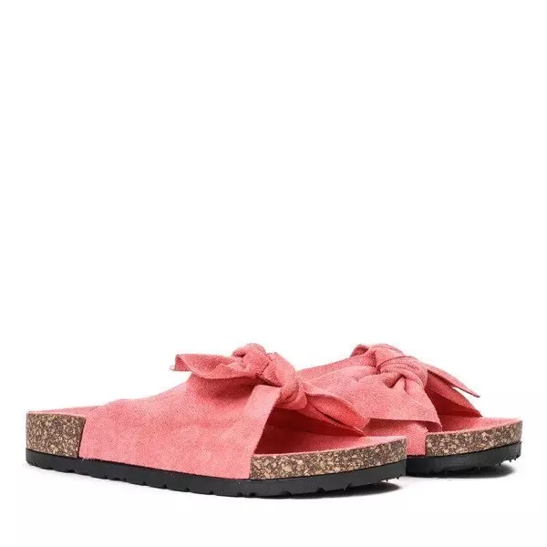 OUTLET Pink flip-flops with a bow Summer Blow - Footwear