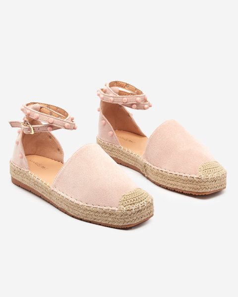 OUTLET Pink women's espadrilles with Lonesi jets - Footwear