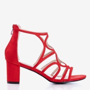 OUTLET Red sandals on the Valora post - Footwear