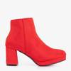 OUTLET Red women's boots on the Calida post - Footwear