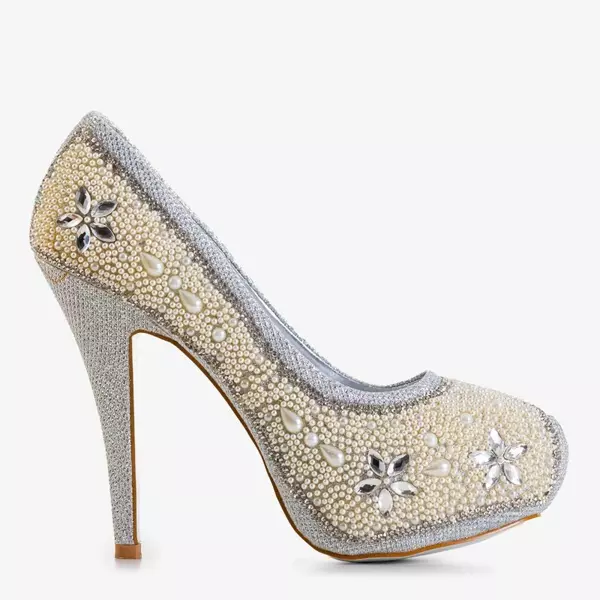 OUTLET Silver glitter stiletto pumps Nenah - Footwear